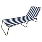 Espreguiçadeira Portátil Areia Carla Riscas Marinera Aço Inoxidável Solmar