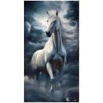 Toalha de Praia Microfibra Cavalo Branco