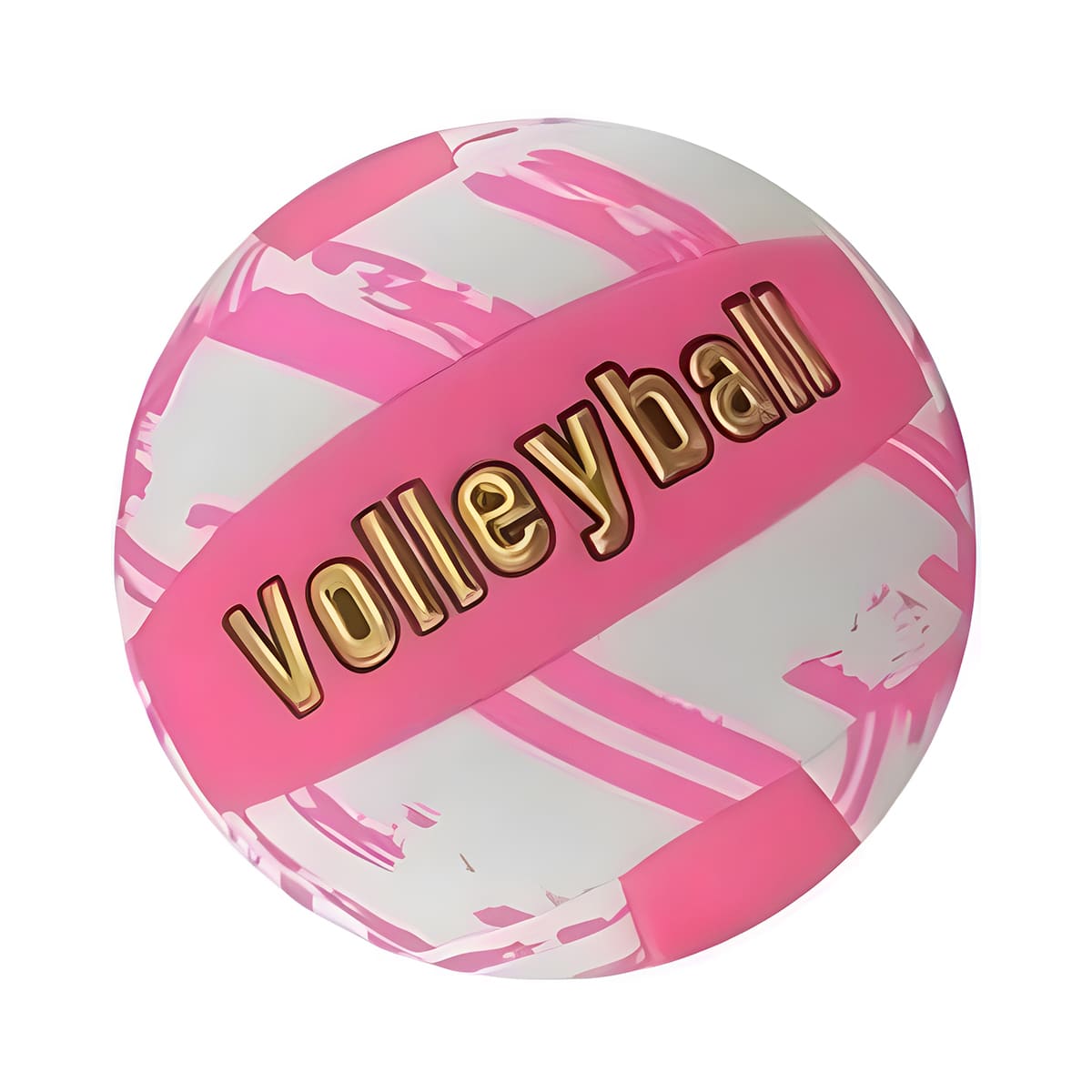 Bola de Volley de Praia Riscas Coloridas VolleyBall Rosa Turymar