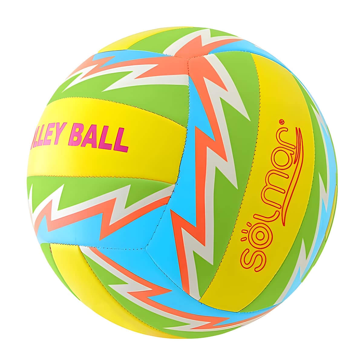 Bola Volley de Praia Soft Multicolorida Raios Solmar 04005 Modelo 1