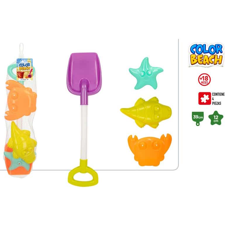 Conjunto de Praia Pá e 3 Formas Color Beach 24953 Conjunto de Praia Pá e 3 Formas Color Beach 24953