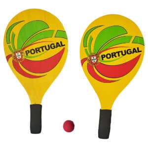Conjunto Raquetes de Praia Portugal Amarelas Take & Enjoy
