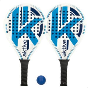 Conjunto Raquetes Praia Pseudo-Furos Sport Aktive 62305 Azul