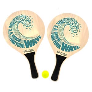 Conjunto Raquetes de Praia Tradicional Wave Solmar 16181