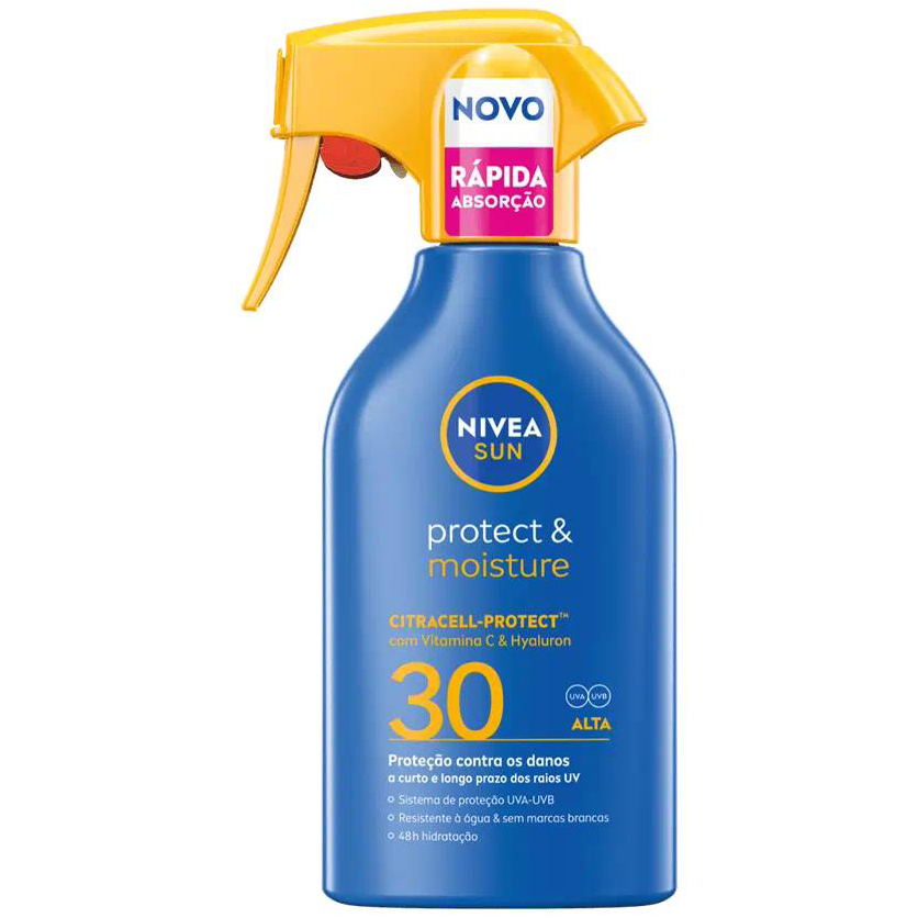 Spray Protetor Solar Protect & Moisture FP30 270 ml Nivea