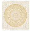 Toalha Grande Indiana Mandala Branca com Dourado 240 × 210 cm