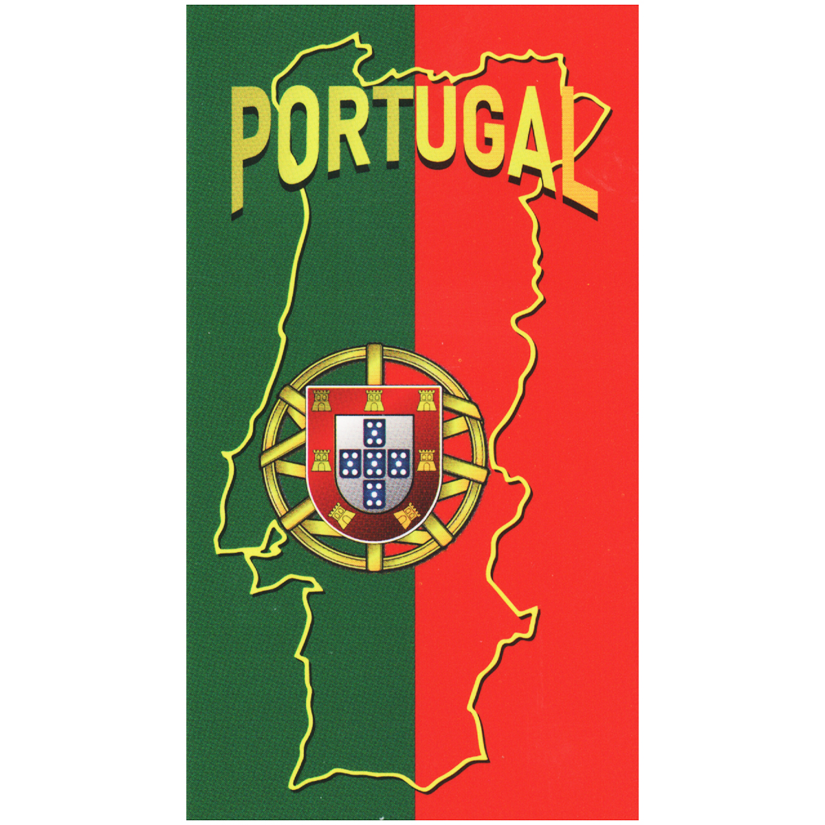 Toalha de Praia Microfibra Bandeira Portugal Escudo Grande