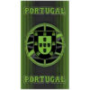 Toalha de Praia Microfibra Portugal com Escudo Verde e Risca Vertical