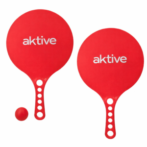 Conjunto de Raquetes de Praia de Plástico Aktive Vermelho