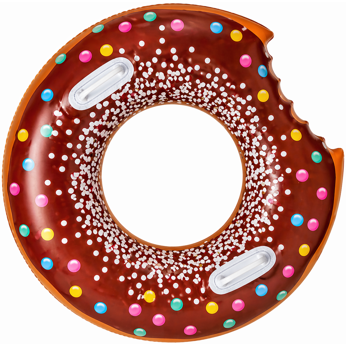 Bóia Donut Mordida com Pegas 100cm Take & Enjoy Castanha (Chocolate)