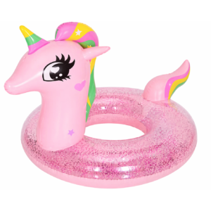Bóia Unicórnio Insuflável Rosa com Purpurinas 64cm Take & Enjoy