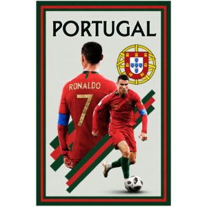 Toalha de Praia Microfibra Selecção de Portugal Cristiano Ronaldo